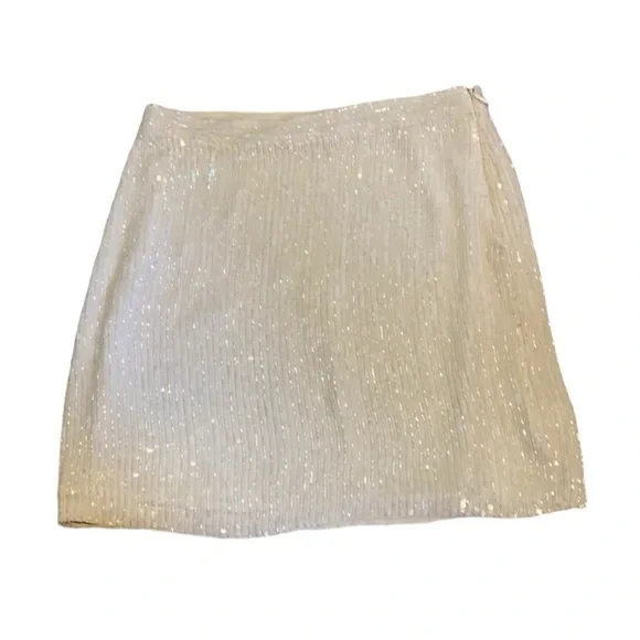 BANANA REPUBLIC Vintage white beaded  skirt - Picture 5 of 10